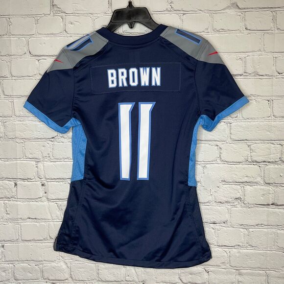 Nike Youth Girls NFL TN Titans Jersey Brown 11 Short Sleeve V-Neck Size Small - Picture 2 of 10